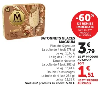 Bâtonnets glaces Magnum
