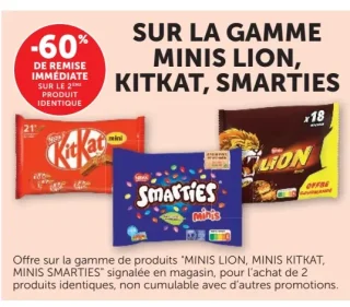 Gamme minis Lion, KitKat, Smarties