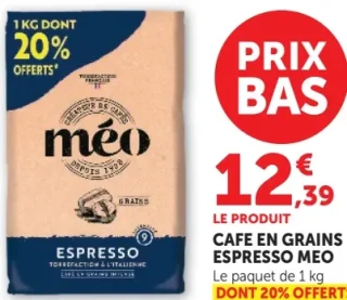 Café en grains Espresso Méo