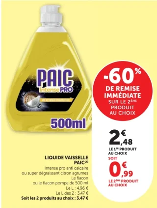 Liquide vaisselle Paic