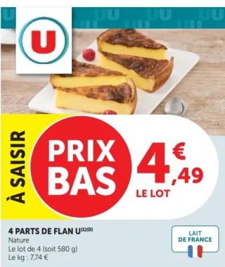 4 Parts de Flan U Nature
