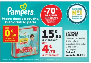 Couches Pampers Changes