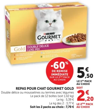 Repas pour chat Gourmet Gold Double Délice