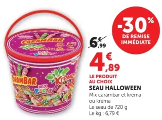 Seau Halloween Mix Carambar et Kréma
