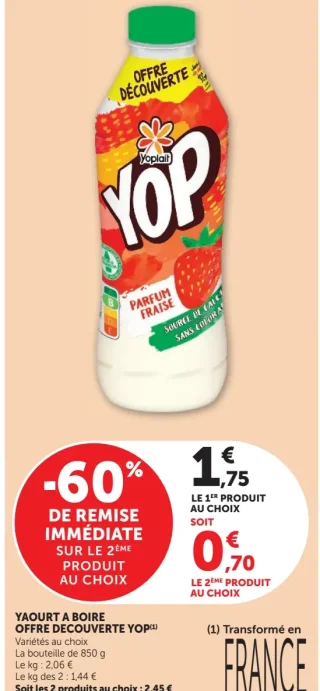 Yaourt à boire Yop Yoplait