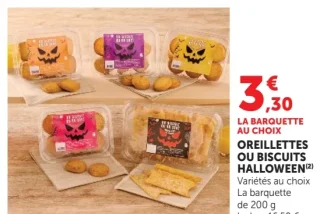 Oreillettes ou biscuits Halloween