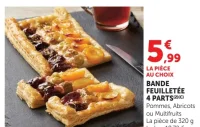 Bande feuilletée 4 parts