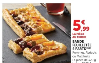 Bande feuilletée 4 parts