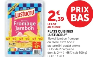 PLATS CUISINES LUSTUCRU
