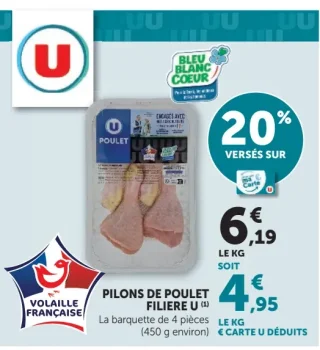 Pilons de poulet Filière U
