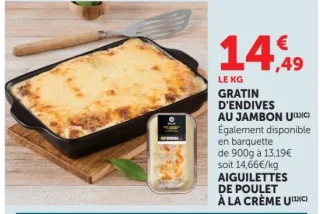 Gratin d'endives au jambon U