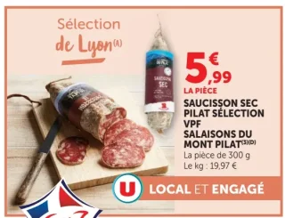 SAUCISSON SEC PILAT SÉLECTION VPF SALAISONS DU MONT PILAT