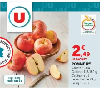 Pomme Gala U Le sachet de 2 kg