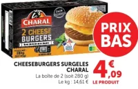 Cheeseburgers surgelés Charal