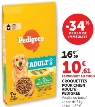 Croquettes pour chien adulte Pedigree