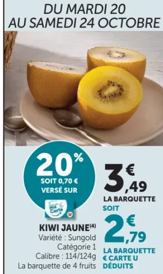 Kiwi jaune Sungold