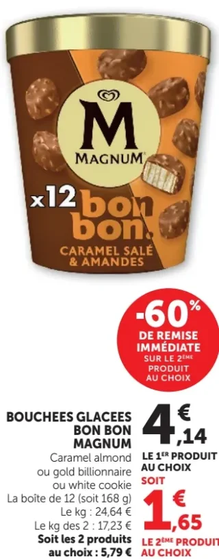 BOUCHEES GLACEES BON BON MAGNUM