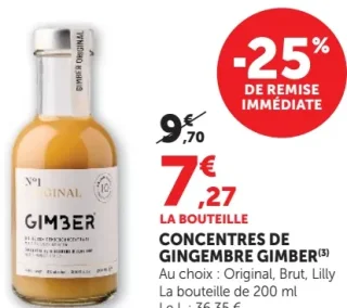 Concentrés de gingembre Gimber
