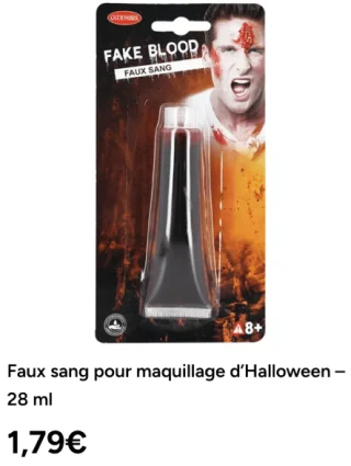 Faux sang pour maquillage d'Halloween – 28 ml