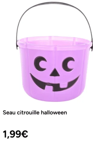 Seau citrouille halloween