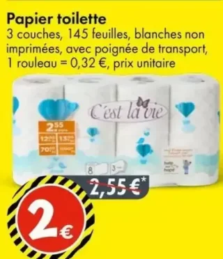 Papier toilette C'est la vie 3 couches