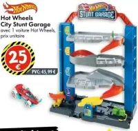 Hot Wheels City Stunt Garage avec 1 voiture