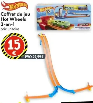 Hot Wheels Coffret de jeu 3-en-1