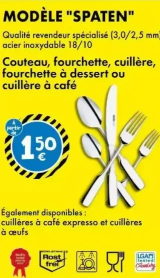 Couverts Modèle Spaten Nivella