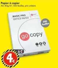 Papier à copier A4 go copy BASIC PRO