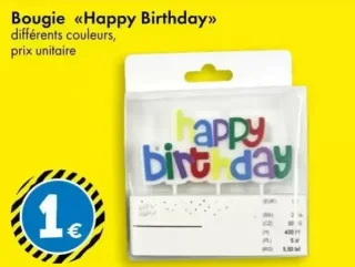 Bougie «Happy Birthday»