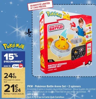 PKW - Pokémon Battle Arene Set + 2 spinners