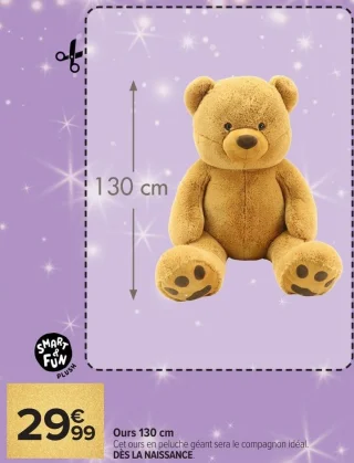 Ours 130 cm Smart & Fun Plush