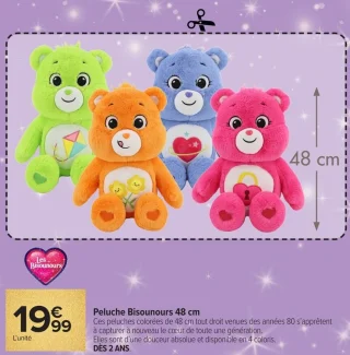 Peluche Bisounours 48 cm