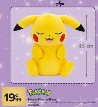 Peluche Pikachu Pokémon 45 cm
