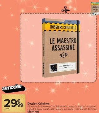 Jeu de société Dossiers Criminels Asmodee