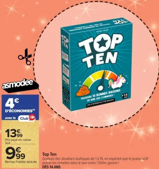 Jeu de société Top Ten Asmodee