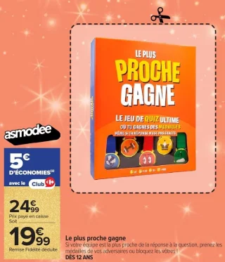 Jeu de société Le plus proche gagne Asmodee