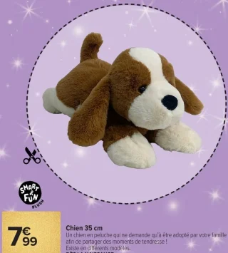 Peluche Chien 35 cm Smart & Fun