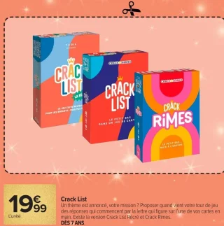 Jeu de cartes Crack List