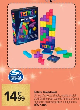 Jeu d'adresse Tetris Takedown Spin Master