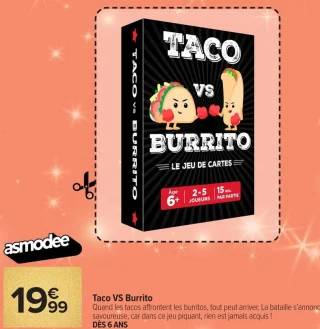 Jeu de cartes Taco VS Burrito Asmodee