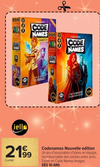 Jeu de société Codenames Nouvelle édition Iello