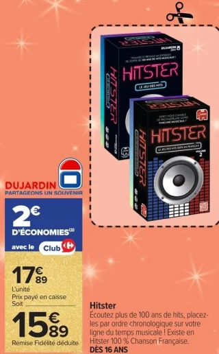 Jeu de société Hitster Dujardin