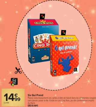 Jeu de société Six Qui Prend ou Les Cinq Rois Gigamic