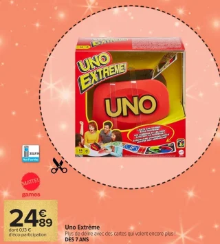 Jeu de société Uno Extrême Mattel