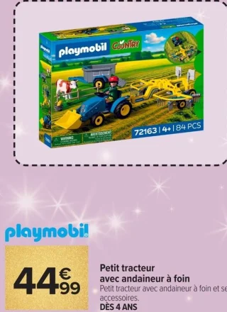 Playmobil Country Petit tracteur avec andaineur à foin