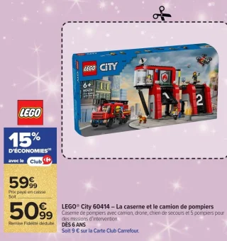 LEGO® City 60414 – La caserne et le camion de pompiers