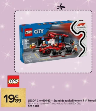 LEGO® City 60443 – Stand de ravitaillement F1® Ferrari