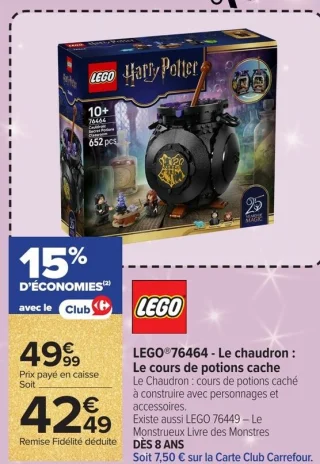 LEGO® 76464 - Le chaudron : Le cours de potions cache