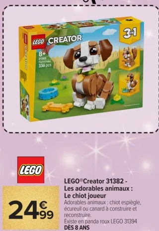 LEGO® Creator 31382 - Les adorables animaux : Le chiot joueur